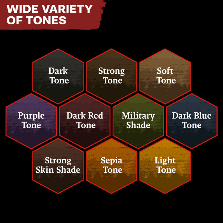 Army Painter Warpaints Fanatic: Washes Acrylic Paint Set (10 Colors) 18ml