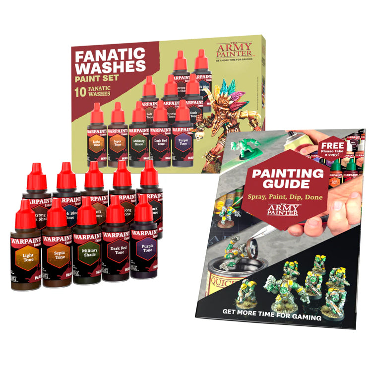 Army Painter Warpaints Fanatic: Washes Acrylic Paint Set (10 Colors) 18ml